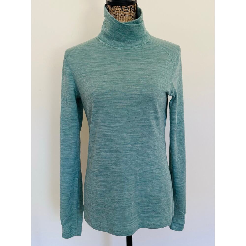 Terramar WOOLSKINS Womens Merino Wool 2.0 Base Layer Sage Green LS Top Sz Medium